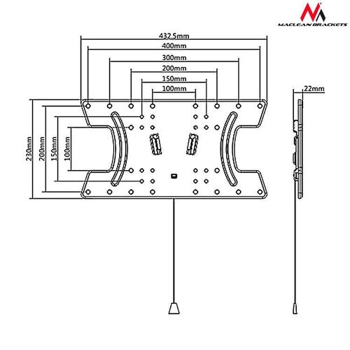 Uchwyt ścienny do telewizora Maclean MC-809 (ścienne; 32" - 65"; max. 30kg) na Arena.pl