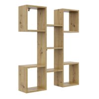 Nowoczesna półka wisząca, 82x18x100 cm, dąb artisan, mat | TYLETEGOTU