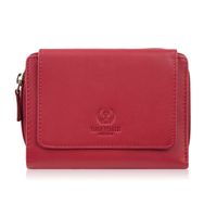 portfel damski skórzany czerwony duży w orientacji poziomej