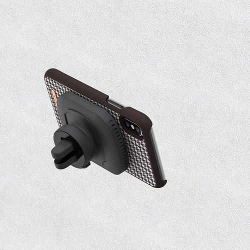 Materiałowe etui do iPhone Xs / X (Dark Brown Pattern 2) na Arena.pl
