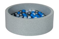 Suchy basen dla dziecka z piłeczkami 200szt (perłowy, niebieski, srebrny)