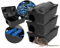 ZESTAW STACJA DERATYZACYJNA KARMNIK NA TRUTKĘ NA MYSZY SZCZURY (3 SZT)