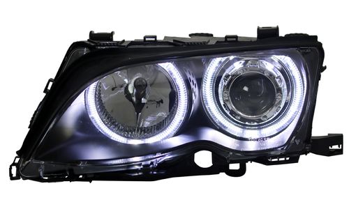 Lampy Reflektory BMW E46 01-05r BIAŁE RINGI CCFL na Arena.pl