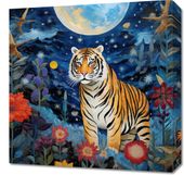 Obraz 50x50cm Tygrys w Ogrodzie Gwiazd