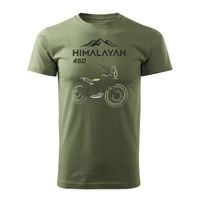 Koszulka motocyklowa z motocyklem na motor Royal Enfield Himalayan 450 męska khaki XXL