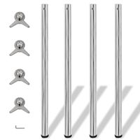 4 nogi do stołu z regulacją wysokości 1100 mm Chrom