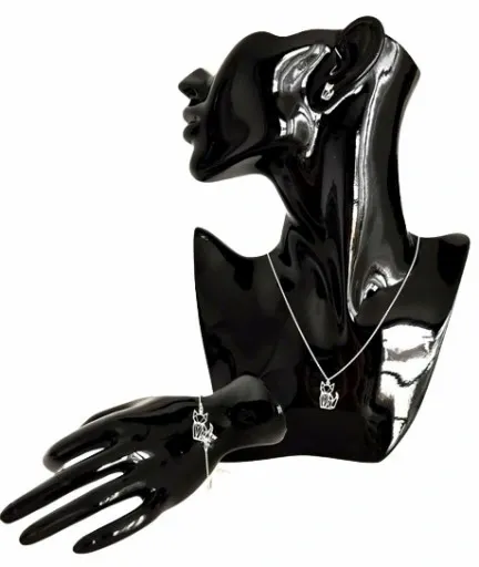 KOMPLET BIŻUTERII SREBRNEJ Z KOTKIEM KOTY KOTKI ORIGAMI 925 na prezent zdjęcie 9