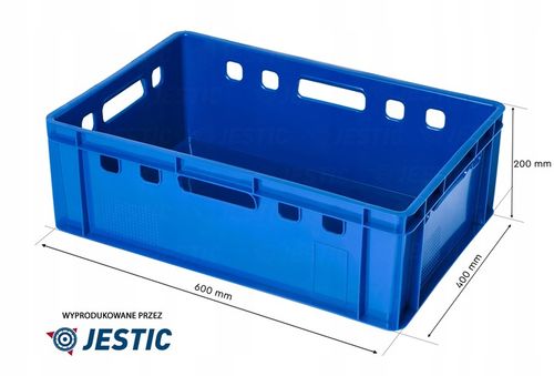 SKRZYNKA POJEMNIK EURO E2 NIEBIESKA NOWA MOCNA na Arena.pl