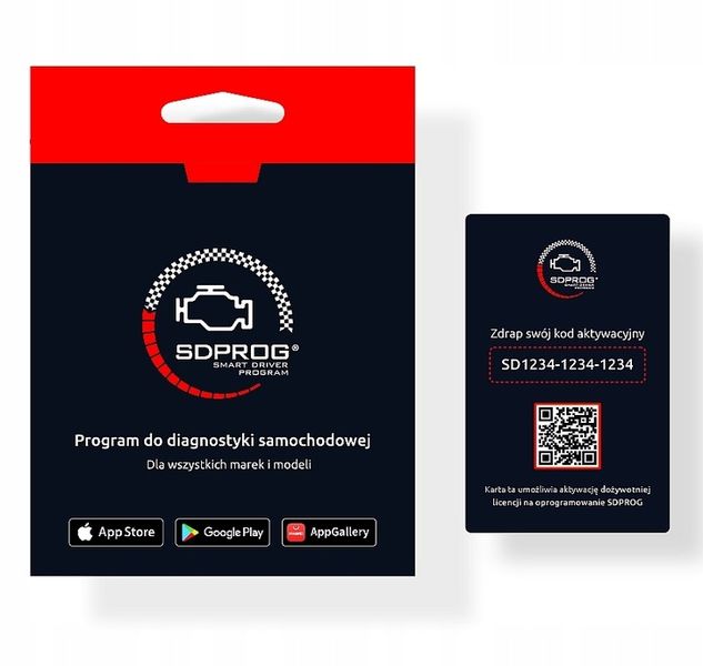 Oprogramowanie SDPROG ELM327 OBD2 OBDII klucz aktywacyjny BOX IOS Android zdjęcie 1