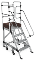 Drabina magazynowa podest jezdny HIGHER 87-YPRO 8703-Y 3 stopnie + podest