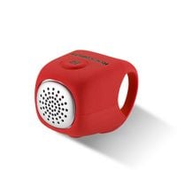 dzwonek rowerowy elektroniczny w obudowie silikonowej - czerwony