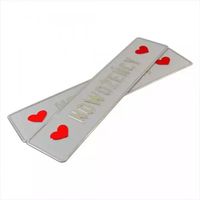 Ślubne tablice rejestracyjne NOWOŻEŃCY, aluminiowe, tłoczone