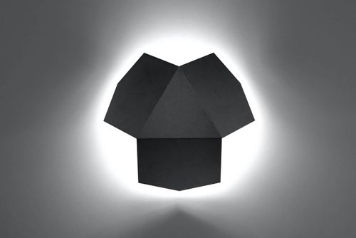 Kinkiet LAMPA ścienna SL.0425 metalowa OPRAWA geometryczna czarna na Arena.pl