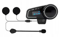 INTERKOM MOTOCYKLOWY DO KASKU BLUETOOTH FULL DUPLEX 6 KIEROWCÓW 1000m LCD