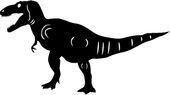 Zawieszka dekor ozdoba ażurowa Dinozaur czarny