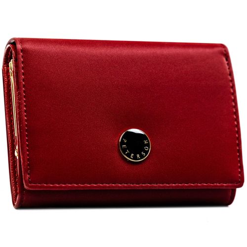 czerwony portfel damski zamykany na zatrzask - peterson na Arena.pl
