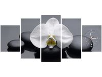 70CM 150CM ZEGAR 5 ELEM BIAŁY STORCZYK DRUK OBRAZ