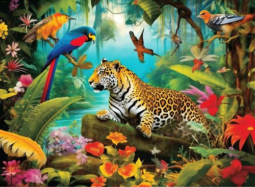 Puzzle drewniane dżungla A3 262 elementy na Arena.pl