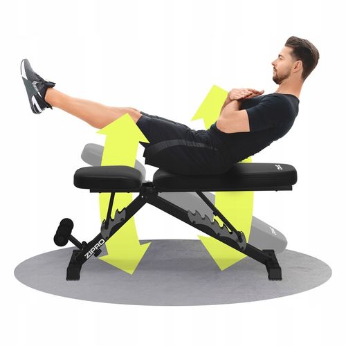 Ławka Treningowa do ćwiczeń Ławeczka prosta regulowana Składana Zipro na Arena.pl