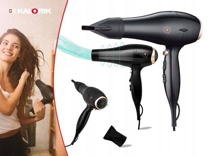 SUSZARKA DO WŁOSÓW HD3000 JONIZACJA DUŻA LEKKA 2000W 3 TEMP Koncentrator zdjęcie 6