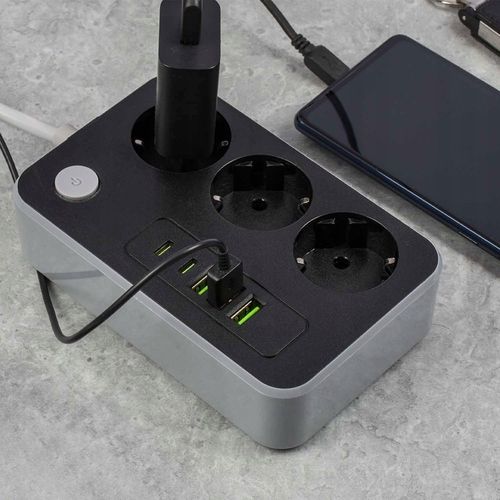Przedłużacz Listwa zasilająca 3 metry 3 gniazda 5x ładowarka USB USB-C na Arena.pl