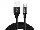 2 x Kabel Baseus Yiven Micro USB 1.5m Nylonowy Wytrzymały Ładowanie Szybkie