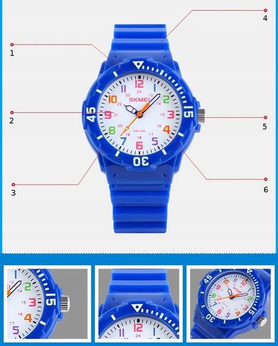 KOLOROWY ZEGAREK DZIECIĘCY SKMEI WSKAZÓWKOWY DLA CHŁOPAKA DZIEWCZYNKI 7 KOL na Arena.pl