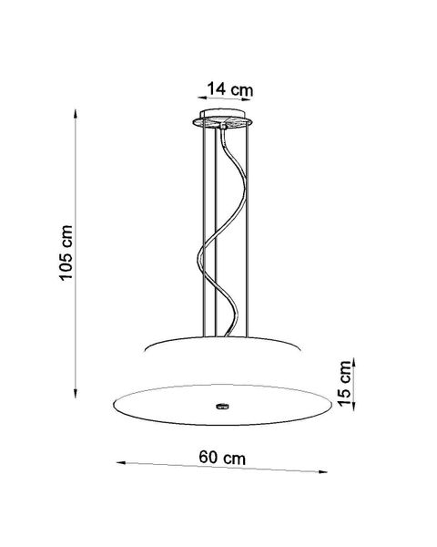 LAMPA wisząca SL.0766 abażurowa OPRAWA zwis okrągły czarny zdjęcie 5