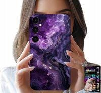 ETUI DO SAMSUNG GALAXY A16 4/5G - FIOLETOWY MARMUREK MODNE KOBIECE + SZKŁO