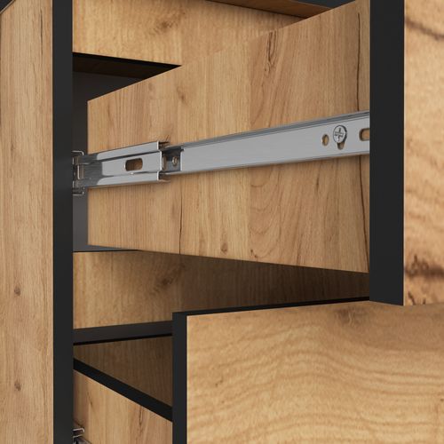 Komoda do salonu K 60 cm 3 szuflady - dąb craft na Arena.pl