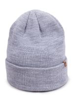 Czapka zimowa chłopięca szara wywinięta z logo 54-56 YOCLUB