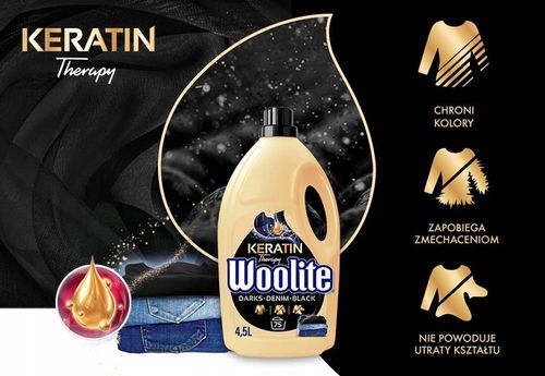 Woolite PŁYN DO PRANIA Czarnych Ubrań Jeansów Keratin Therapy Bez Zabrudzeń na Arena.pl