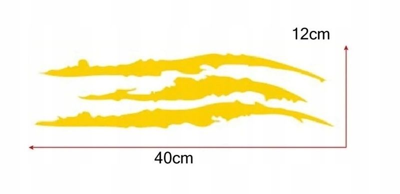 Naklejka samochód pazur scratch auto tunining uni zdjęcie 10