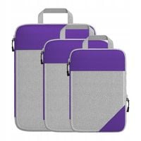 3 Sztuk Kostki Do Pakowania Kompresji Kompresowalny Organizer Podróżny