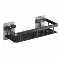 PÓŁKA ŁAZIENKOWA WISZĄCA POD PRYSZNIC DO ŁAZIENKI METALOWA CZARNA