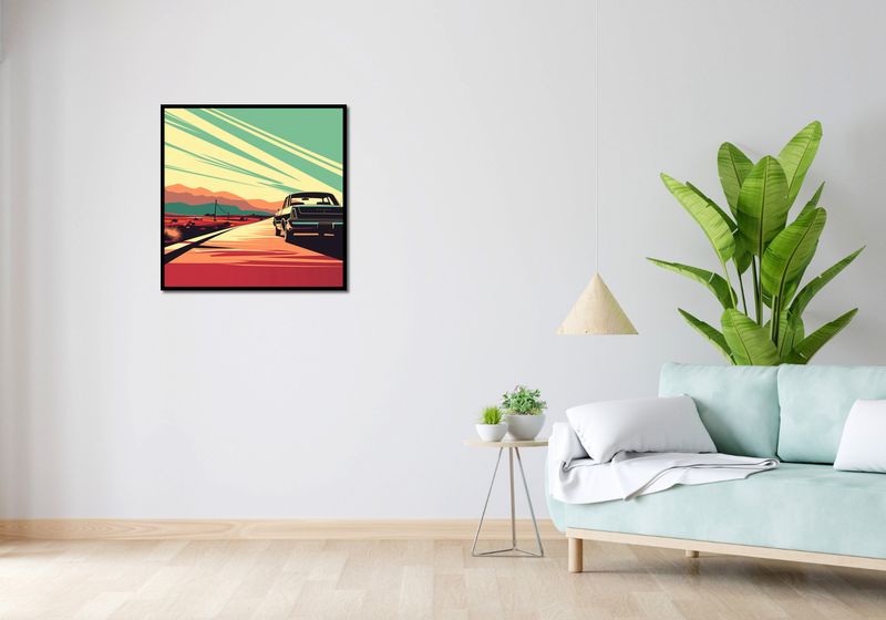 Plakat 70x70cm Droga przez Pustynię zdjęcie 4