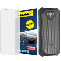 szkło hybrydowe do hammer iron v - 6.50 matowe + etui silikonowe tpu