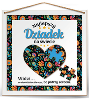 ramka 22x22cm puzzle 3d najlepszy dziadek na świecie