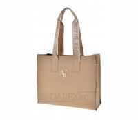 Laura Biaggi duża torebka shopper ciemny beż MG260
