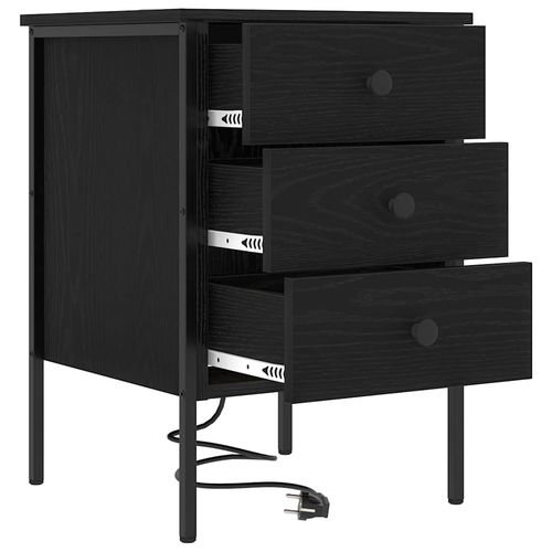 Szafka Nocna z szufladą 2 pcs Czarny dąb 42 x 41 x 61 cm na Arena.pl