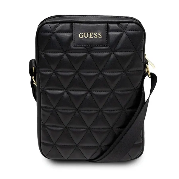 Torba Guess Quilted na tablet 10'' - czarna zdjęcie 1