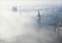 FOTOTAPETA widok miasto we mgle Londyn 300x210