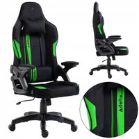 FOTEL GRACZA GAMINGOWY BIUROWY OBROTOWE KRZESŁO DO BIURKA zielony WELUR