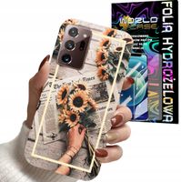 ETUI CASE DO SAMSUNG NOTE 20 ULTRA - SŁONECZNIK KWIATY KOBIET PLECK + FOLIA