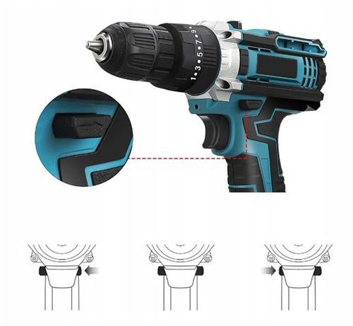 WIERTARKO-WKRĘTARKA AKUMULATOROWA 21V NIEBIESKA 2 AKUMULATORY 2.0Ah na Arena.pl