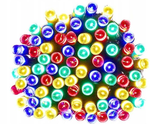Lampki choinkowe LED 500 8 programów dodatkowe gniazdo multikolor na Arena.pl