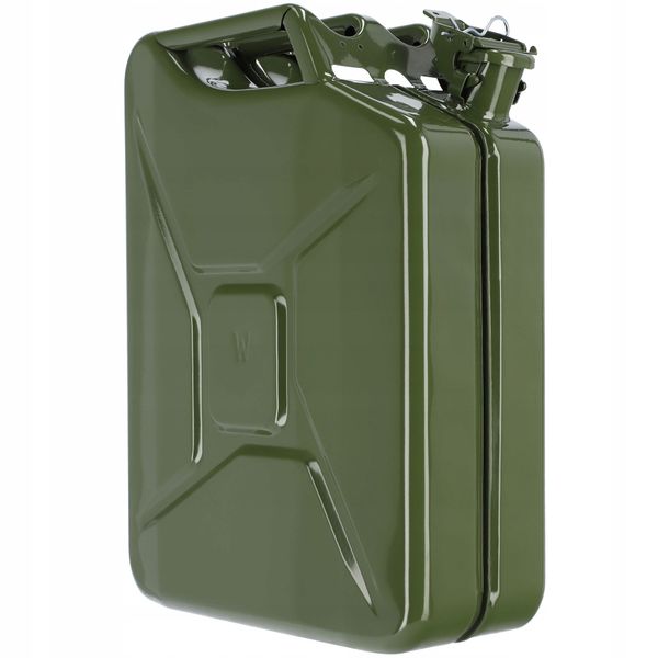 Kanister Na Paliwo Pojemnik Metalowy 20L Lejek zdjęcie 2