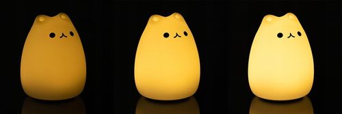 Lampka Nocna LED dla Dzieci Kotek RGB + Pilot USB na Arena.pl