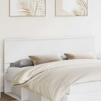 Zagłówek Z zagłówkiem Biały 180 cm Materiał drewnopochodny