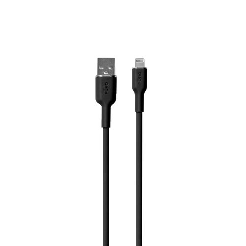 Kabel przewód silikonowy USB-A - iPhone Lightning 1.5m - czarny na Arena.pl